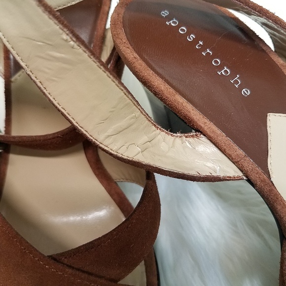 Apostrophe heels size 8 brown or blue - Picture 7 of 8